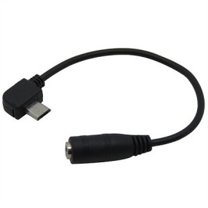  USB004 Micro USB to Right Angle Stereo 3.5mm Female Cable
