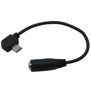 Micro USB to Right Angle Stereo 3.5mm Female Cable