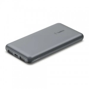 Belkin - BoostCharge 10 000 Mah Power Bank with USB-C 15Watt - Dual USB-A - 15cm USB-A to C Cable - Space Grey - 2 year Warranty (745883881161)