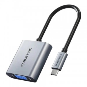 Ct - 0.15M 1080P USB-C To Vga F ADAPTER- Silver