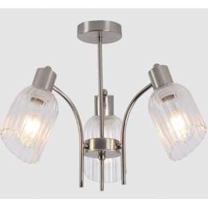 Satin Chandelier With Glass 3X60W Es