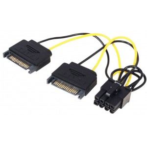 2 X SATA MALE TO 8 PIN Graphics Card