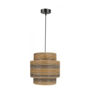 METAL &amp; RATTAN PENDANT 1X60W ES