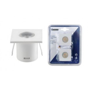 2 PACK 1W LED 4200K Wh Sq Star Light
