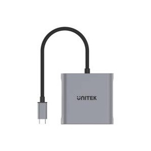 Unitek USB-C-DUAL DP1.4 8K Adap Wth Mst GRY(V1404A