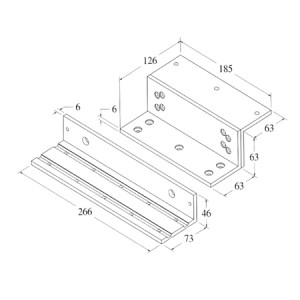 1200lbs ZL maglock bracket