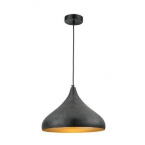Black Metal Pendant 1X60W Es