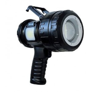 Laser LED Spotlight- BLACK- 1200 Lumen- Distance 850m- Beam Adjust:Wide to Zoom Far Pin- Side Worklight- USB- C Rechargeable-Includes USB cable