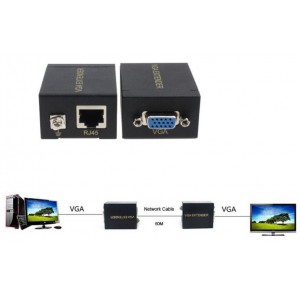 60m VGA EXTENDER (over Cat6 Signal) Trasmitter + Receiver Set