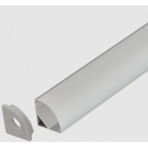ALU PROF. Corner- 2xEnds- 1xCover- 4xClips- IP20