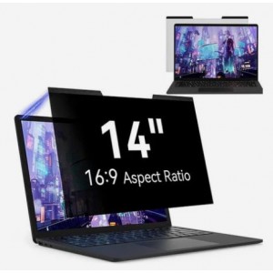 Tuff-Luv - Magnetic and Removable Privacy 14" (16:9 Aspect Ratio) Laptop (Magnetically attaches to laptop screen) Due to Hygenic Reasons once opened- we cannot take these back - Please double check si