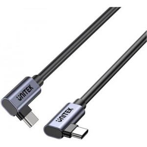 Unitek 1M 100W USB-C Dual 90-DEG BLK(C14147A-1M)