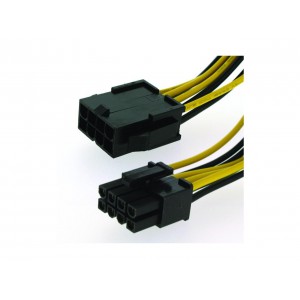 8-pin Extension Cable - ATX 12V/EPS Male to Female CPU/Motherboard PSU Power Supply Extension Lead - 16cm