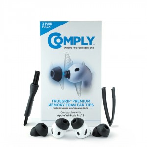 Comply Premium TrueGrip Memory Foam Ear Tips Compatible with Apple AirPods Pro 3 | Various Sizes