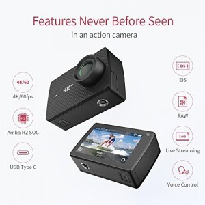 YI 4K+ Action Camera with EIS/Live Stream/Voice Control/12MP Raw Image
