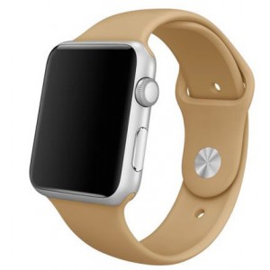 Apple Silicone Watch Strap 42mm-Light Brown