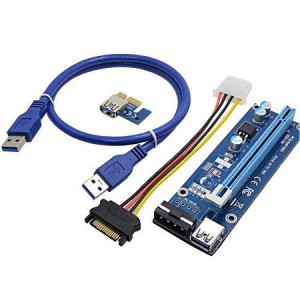 Microworld PCIE-3 PCI-E Riser Cable Vertical Mount 4 Pin