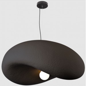 BLACK FOAMED PENDANT 1 x 60W ES 700MM