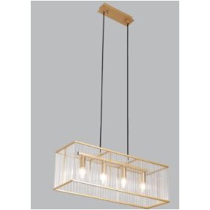 Gold Iron Pendant 4X40W Ses