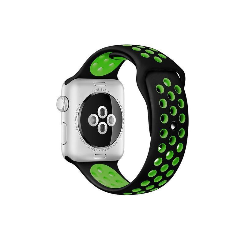 Apple Multi-colour Silicone Watch Strap 42mm-Black Green