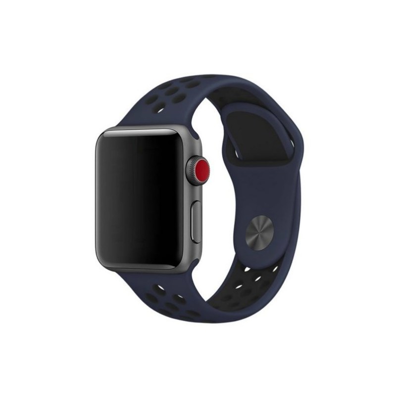 Apple Multi-colour Silicone Watch Strap 42mm-Blue Black