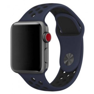 Apple Multi-colour Silicone Watch Strap 38mm-Blue Black
