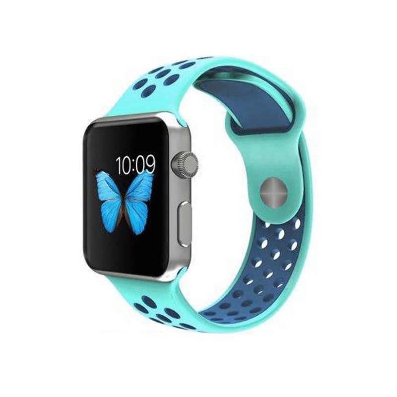 Apple Multi-colour Silicone Watch Strap 42mm-Turquoise|Blue