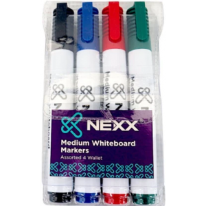 Nexx Whiteboard Bullet Markers 4 PACK