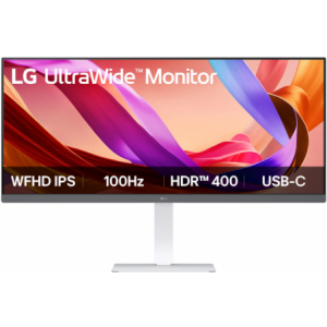 LG UltraWide 34" FHD IPS White Monitor 100Hz USB-C incl Speaker