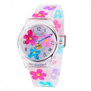 Little Girls Flower Analogue Watch