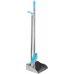 Casey Long Standing Dustpan And Broom Set Light Blue