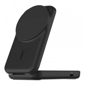 Belkin - UltraCharge QI2 2-in-1 Foldable  Charging Stand 25Watt -  Black E-com Exclusive