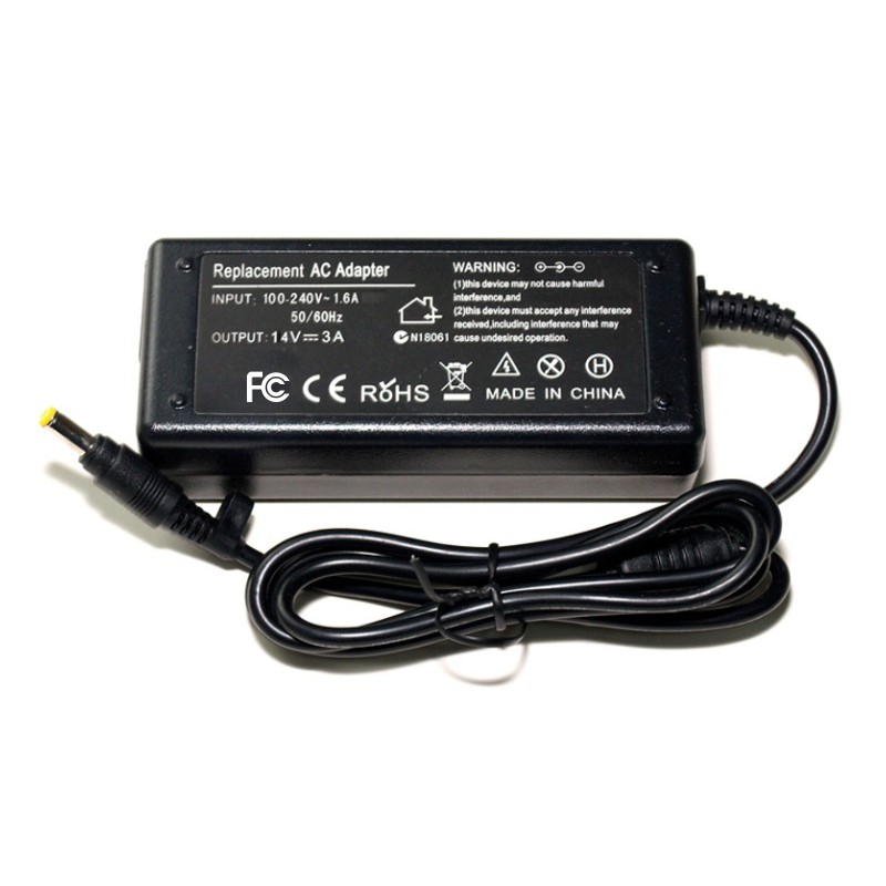 Samsung LED Monitor Replacement Charger for Samsung SyncMaster LED / LCD Screens - 14V 3A (WITH PIN) - No Clover Plug