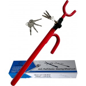 Anti-Theft Vehicle Steering Wheel Lock with 4 Keys