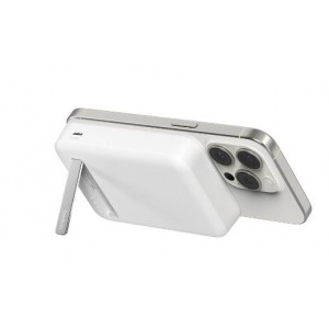 Belkin - BoostCharge Qi2 Magnetic 15 Watt Wireless Power Bank 10 000 Mah + Stand Compatible with Apple iPhone 17/16/15/14/13/12 - White