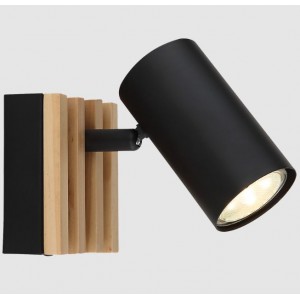 Wood Spotlight 1X50W GU10 LED Base 90X80MM