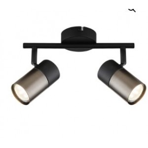 Black Spotlight 2X50W GU10 LED Bar 250MM
