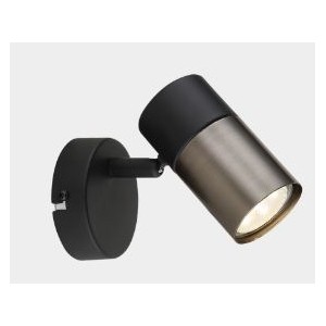 Black Spotlight 1X50W GU10 LED Base 80MM
