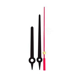 Black Arrow-Tip with Circular Hub Design Clock Hands Set