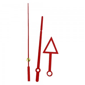 Bold Red Triangle Arrow Clock Hands Set - Modern Geometric Design