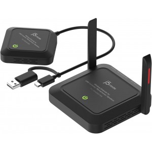 j5create JVW120 Wireless Extender for USB Webcams Microphones or Speakers | Ideal for Streaming &amp; Conferencing
