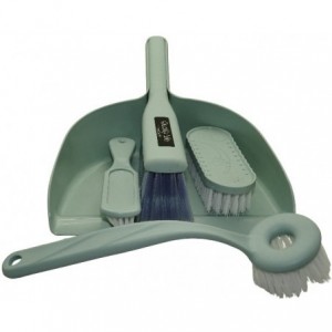 Casey 5 Peace Handheld Dust Pan And Brush Set Light Green