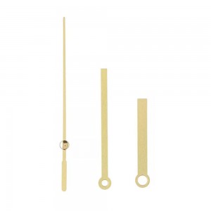 Modern Straight Edge Baton Gold Clock Hand Set - Modern Minimalist Style