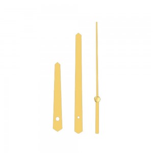 Pointed Pentagon Tapered Spade Gold Clock Hands Set - A Sleek Modern Design