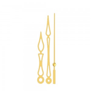 Hollow Teardrop Gold Clock Hands Set - Contemporary Geometric Design