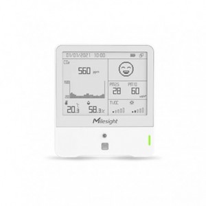 Milesight Indoor Ambience Monitor - Temp- Humidity- PIR- Light- TVOC- CO2- Barometric- PM2.5/10