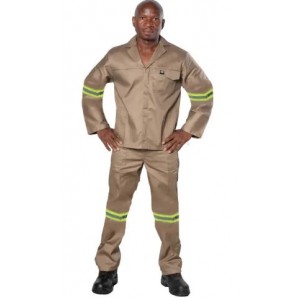Vulcan Overall Ref Std 2PCE Khaki 54 Ches 50 Waist