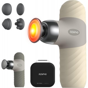 RENPHO Mini Thermal Massage Gun - Portable Deep Tissue Percussion Massager with Heat Function