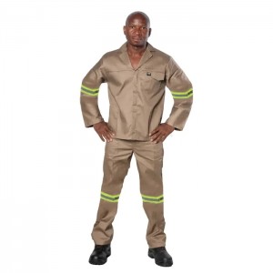 Vulcan Overall Ref Std 2PCE Khaki 40 Ches 36 Waist
