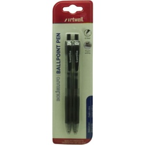 Artwell Black Ballpoint Pen X 2PK- 0.7MM
